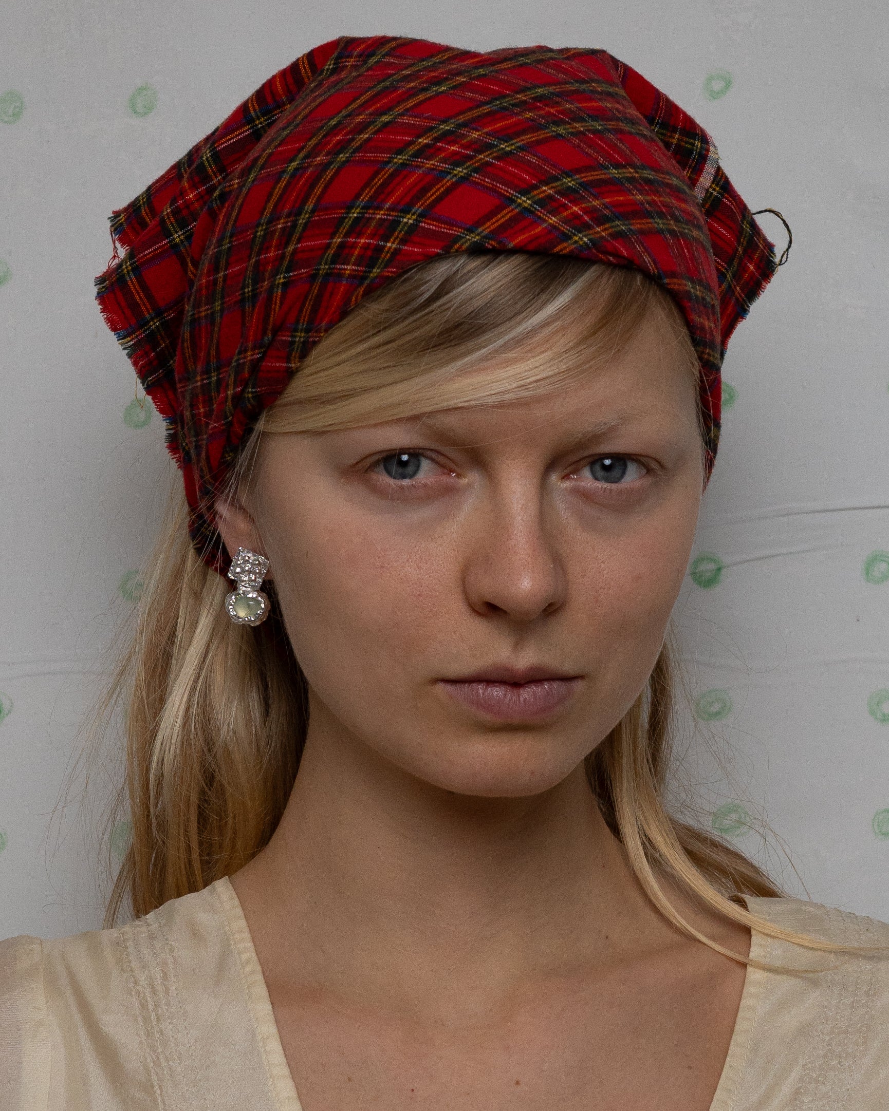 earringed with prehnite