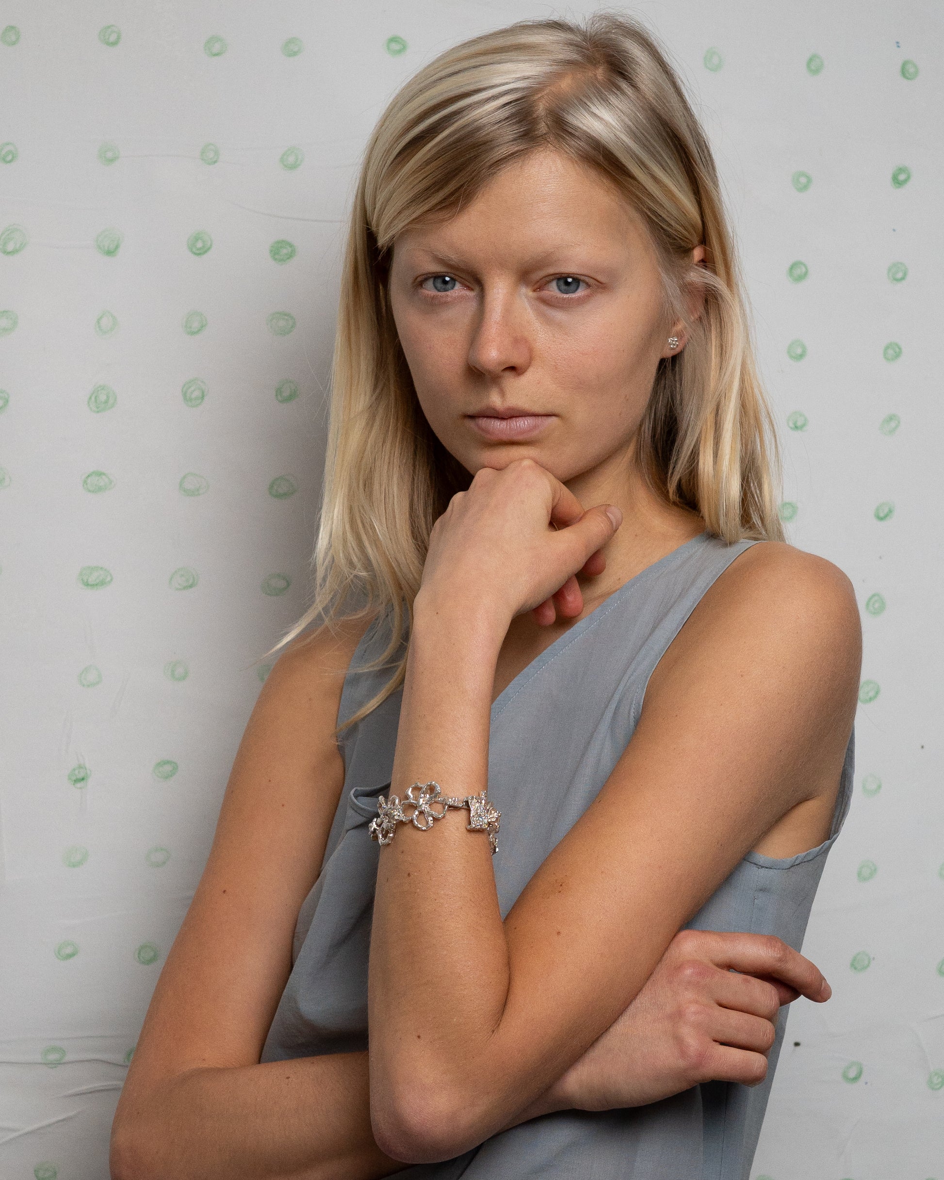 book of flowers with a blue sapphire