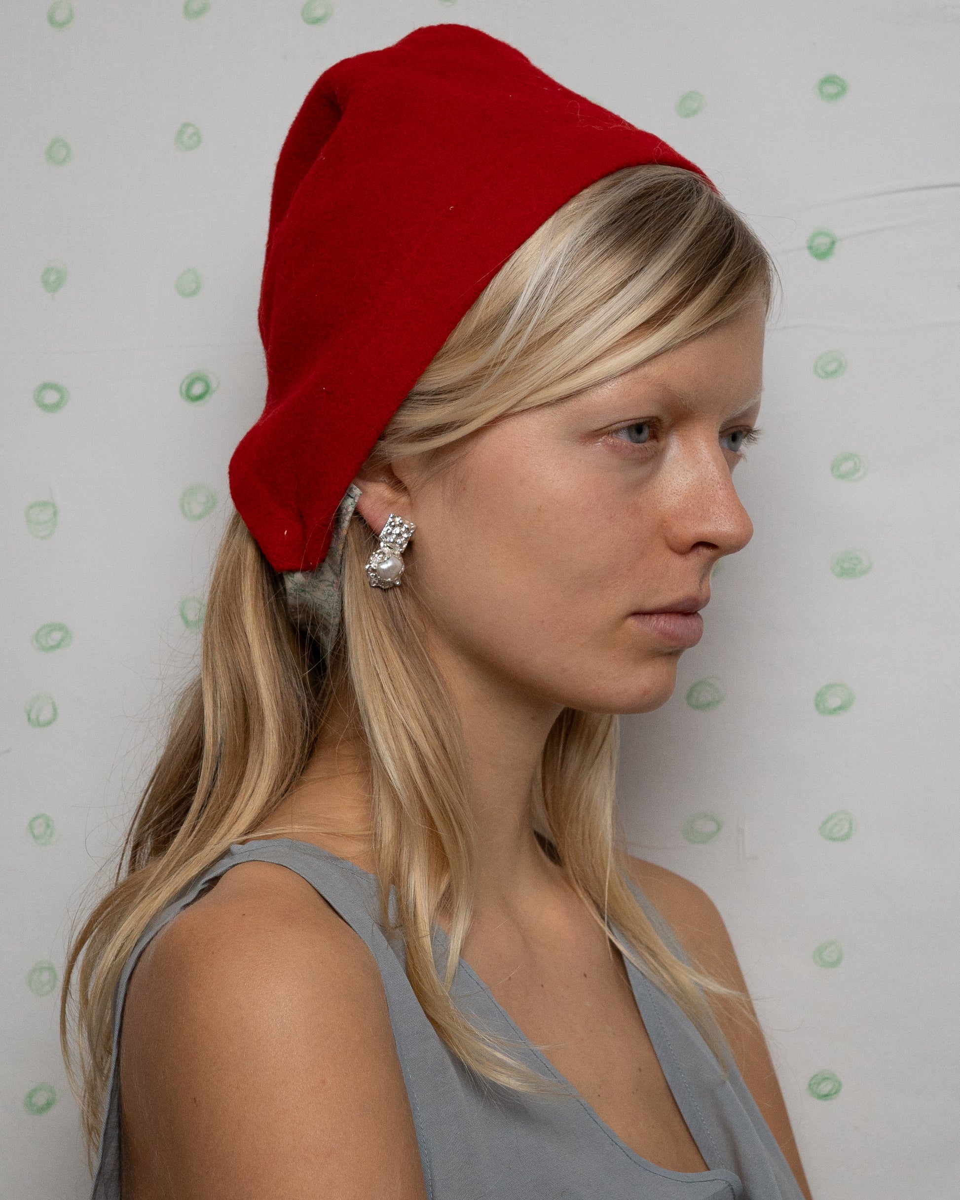 earringed with a mother of pearl