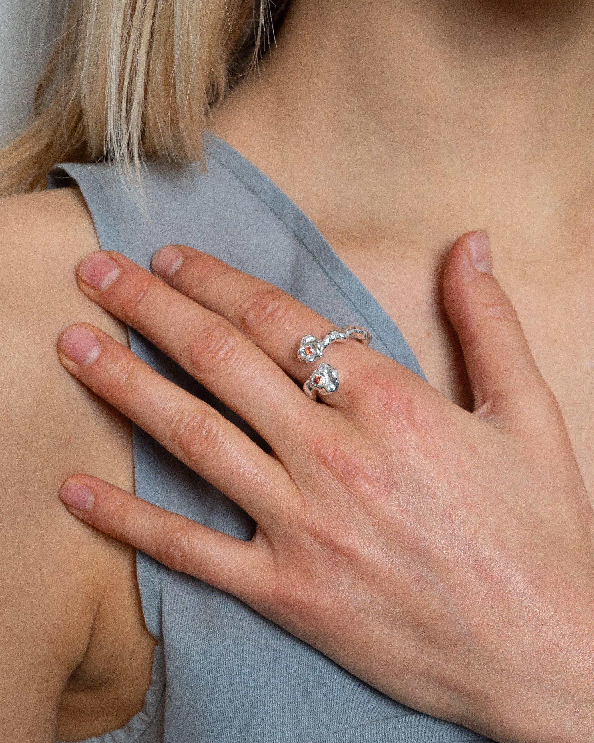 kasper with orange sapphires