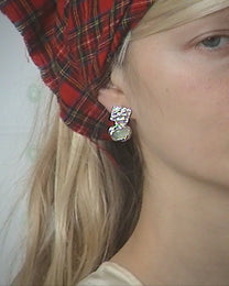 earringed with prehnite