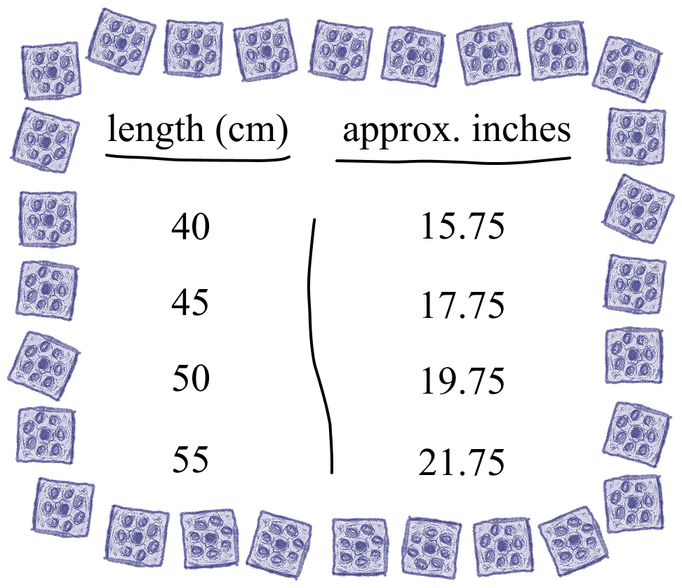 size guide / necklace